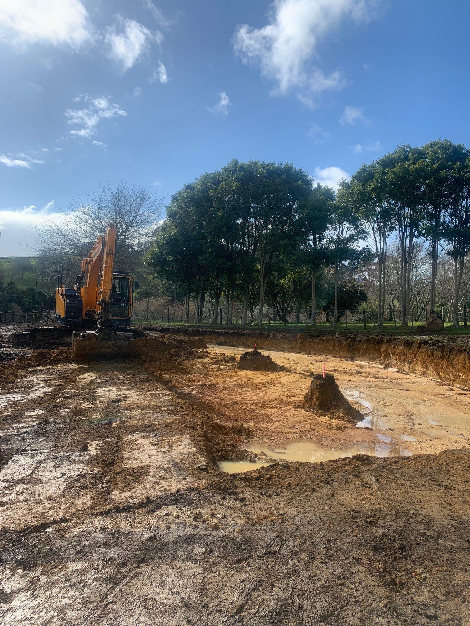 Earthworks and civil contracting work near Puhoi